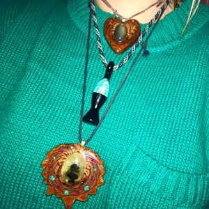 XL Glowing Moss Agate Third Eye Pinecone